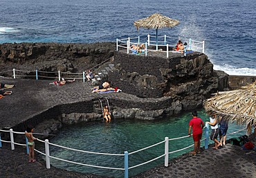 Charco Azul swimming pool in Puerto Espindola near San Andres, La Palma, Canary Islands, Spain