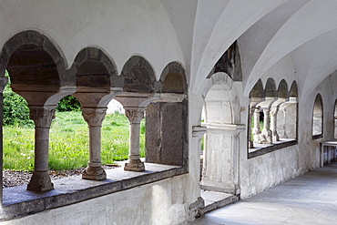 Cloister, Stift Millstatt convent, Carinthia, Austria, Europe