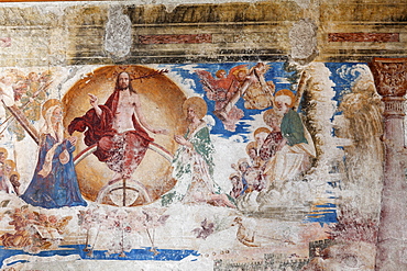 Fresco of the last judgement in the collegiate church, Stift Millstatt convent, Carinthia, Austria, Europe