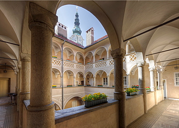 Renaissance arcade court, Old Town Hall, Klagenfurt, Carinthia, Austria, Europe