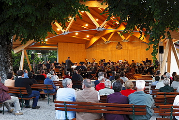 Spa concert, Strobl, Wolfgangsee Lake, Salzkammergut area, Upper Austria, Austria, Europe