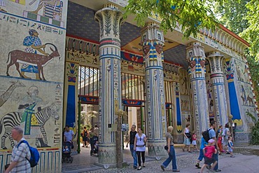 Egyptian temple, Antwerp Zoo, Antwerp, Belgium