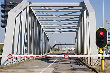 One of many bridges at Antwerp port, Belgium