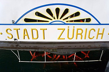 "Stadt Zurich" paddle steamer, on Lake Zurich, Zurich, Switzerland, Europe