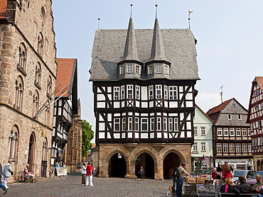 Market square, historic town, Alsfeld, Hesse, Germany, Europe