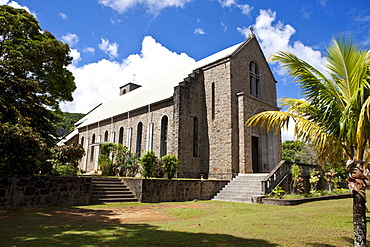 The church of Sainte Marie Madeleine near the town of Quarte Bones, Mahe Island, Seychelles, Indian Ocean, Africa