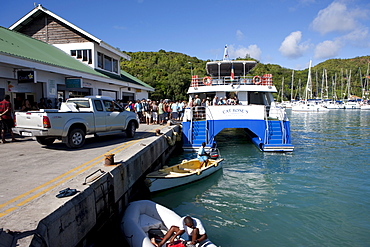 Port of Praslin, linchpin of the island of Praslin, Praslin Island, Seychelles, Indian Ocean, Africa