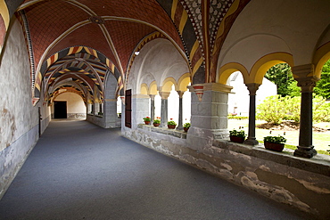 The The The abbey of Sayn with cloister, Sayn, Koblenz, Rhineland-Palatinate, Germany, Europe