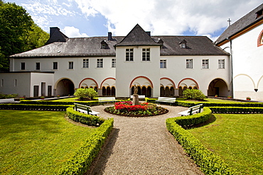 The abbey of Sayn with cloister, Sayn, Koblenz, Rhineland-Palatinate, Germany, Europe