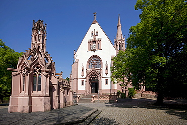 The chapel Rochuskapelle, mountain Rochusberg, Bingen, Rhineland-Palatinate, Germany, Europe