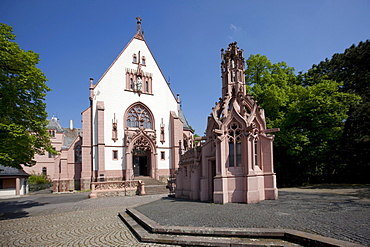 The chapel Rochuskapelle, mountain Rochusberg, Bingen, Rhineland-Palatinate, Germany, Europe