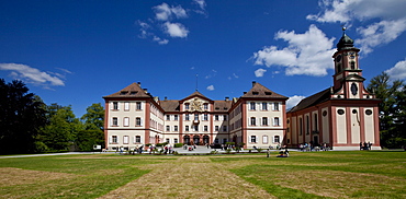 The historic baroque palace, Deutschordensschloss castle of the Teutonic Knights, Mainau, Mainau Island, Lake Constance, County Konstanz, Baden-Wuerttemberg, Germany, Europe