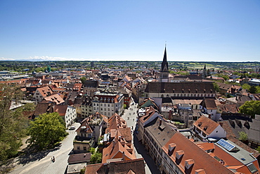 Overlooking the historic centre of Konstanz, Lake Constance, Baden-Wuerttemberg, Germany, Europe