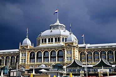 Steigenberger Kurhaus Hotel, a luxury hotel on the promenade of Scheveningen, a sophisticated seaside resort neighbouring Den Haag on the Dutch North Sea coast, province of South Holland, Zuid Holland, the Netherlands, Europe