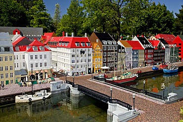 Lego bricks model of Nyhavn Copenhagen at Legoland park, Denmark