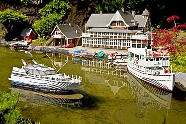 The Goeta Canal in Sweden made from lego bricks, Legoland, Denmark