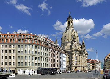 Frauenkirche Church of Our Lady, Neumarkt square, Dresden, Saxony, Germany, Europe