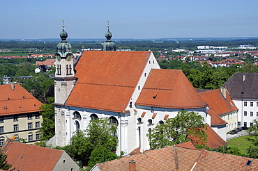 Heiligkreuzkirche church, Landsberg am Lech, Bavaria, Germany, Europe