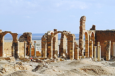 Eastern desert castle of the Umayyaden Qasr al-Hair ash-Sharqi, Syria, Asia