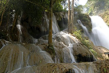 Kuang Xi waterfall near Luang Prabang, Laos, Asia