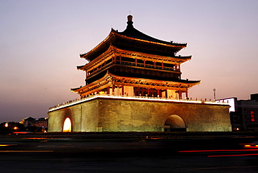 Drum Tower, Gu Lou, evening mood, Xian, Shaanxi, China, Asia