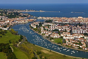 Aerial view of St Jean de Luz, France