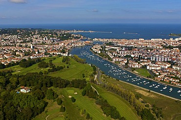 Aerial view of St Jean de Luz, France