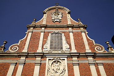 Facade of the Karmeliterkirche Church in Bruges, Belgium, Europe