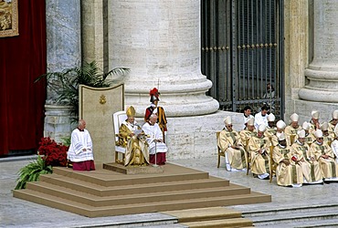 Inauguration of Pope Benedict XVI, Ratzinger, St Peters Basilica, Vatican, Rome, Latium, Italy, Europe