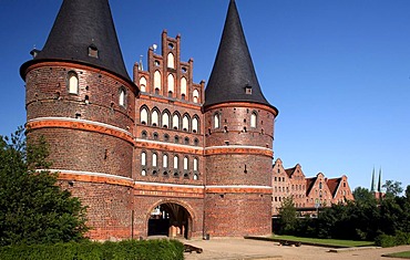 Holstentor Gate, town gate, Hanseatic City of Luebeck, Schleswig-Holstein, Germany, Europe