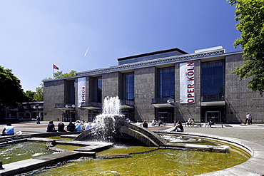 Opernhaus opera house at Offenbachplatz square, Cologne, Rhineland, North Rhine-Westphalia, Germany, Europe