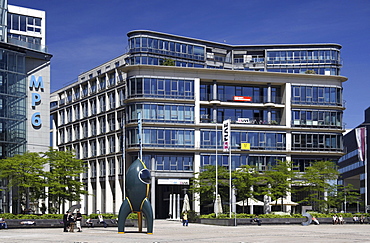 Office buildings and radio studios in the Mediapark Media Park, Cologne, Rhineland, North Rhine-Westphalia, Germany, Europe