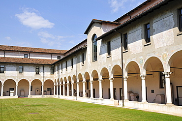 Cloister, Santa Giulia monastery and museum, Brescia, Lombardy, Italy, Europe