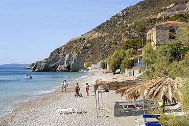 White beach, Melinda, Lesbos, Aegean Sea, Greece, Europe