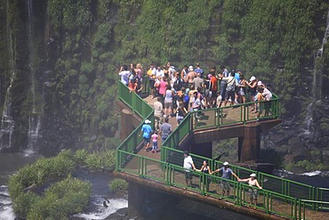 Viewing pulpit for visitors on Rio Iguacu river, Parana, Brasil, South America