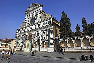 Church of Santa Maria Novella at the Piazza Santa Maria Novella, Firenze, Florence, Tuscany, Italy, Europe