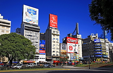 City center, Avenida 9 de Julio avenue, Buenos Aires, Argentina, South America