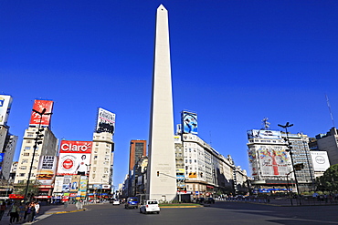 Obelisk at the Plaza de la Republica in the city of Buenos Aires, Argentina, South America