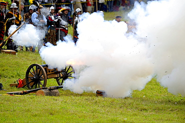 Cannon being fired