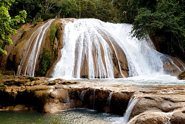 Waterfalls of Agua Azul in Palenque, Chiapas, Mexico, Central America