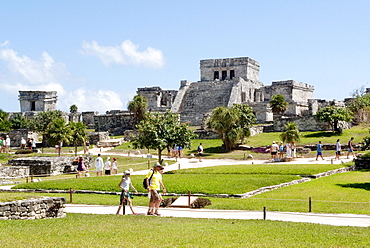 El Castillio, Maya temple in Tulum, Quintana Roo, Mexico, Central America