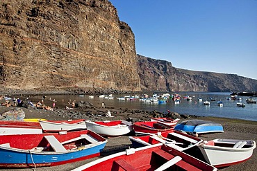 Harbour, Playa de Vueltas, Valle Gran Rey, La Gomera, Canary Islands, Spain