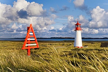 List-West Lighthouse, northern part of the island known as Ellenbogen, Sylt, North Frisia, Schleswig-Holstein, Germany, Europe