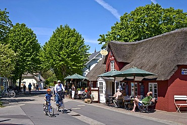 Cafe in Nebel, Amrum, North Frisia, Schleswig-Holstein, Germany, Europe