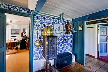 Kapitaenszimmer, Captain's room, in the Oeoemrang Hus, Amrum, North Frisia, Schleswig-Holstein, Germany