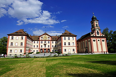 Palace with Palace Church, Mainau Island on Lake Constance, Baden-Wuerttemberg, Germany, Europe