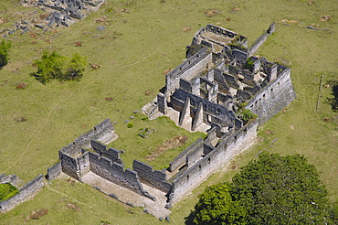 Aerial view of Fort Kilwa Kisiwani, Tanzania, Africa