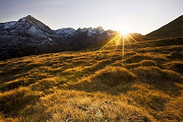 Sunset, Kuehtai, North Tyrol, Austria, Europe