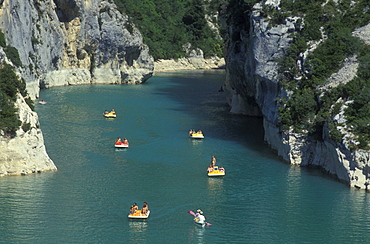 Lac de Ste. Croix, pedal boats, Grand Canyon du Verdon, Provence, France, Europe