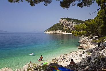 Small swimming bay near Makarska, Adriatic Sea, Mediterranean, Dalmatia, Croatia, Europe